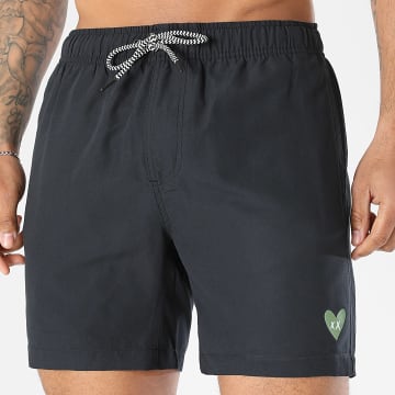 Luxury Lovers - Short De Bain Small Kaki Heart Noir