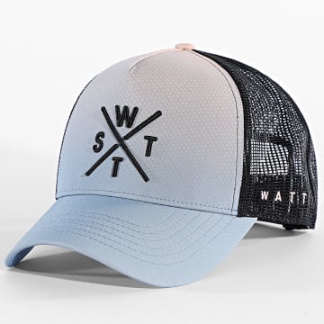 Watts - Trucker Hoed Tokyo Lichtblauw Oranje Zwart