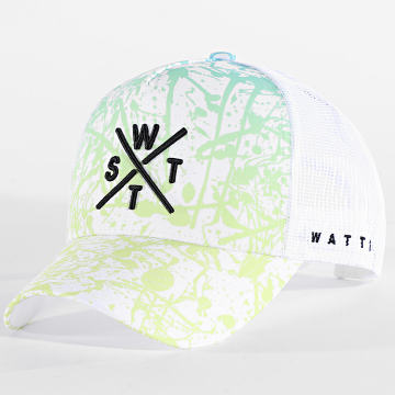 Watts - Trucker Hoed Tokyo Wit Groen Geel