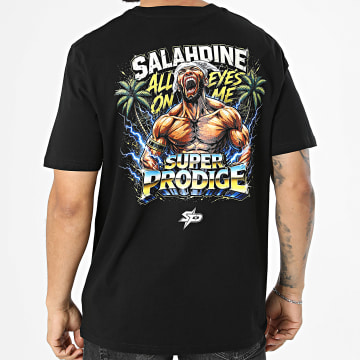 Super Prodige - Camiseta Oversize Large All Eyes On Me Negro Azul Claro
