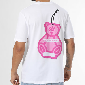 Teddy Yacht Club - T-Shirt Oversize Large Magic Bear Morango Branco