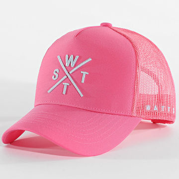 Watts - Trucker Hoed Tribe Roze Wit