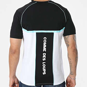 Comme Des Loups - Sport-T-Shirt Baltirun Schwarz Weiß Hellblau