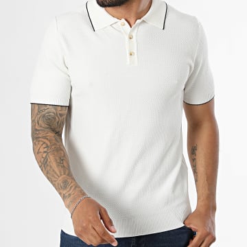 Frilivin - Polo met korte mouwen en structuur 215 Lichtbeige