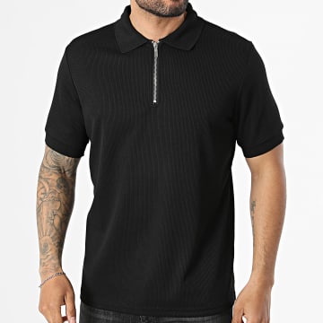 Frilivin - Polo Manga Corta Punto 35T Negro