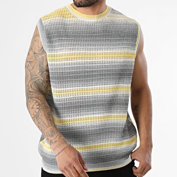 Frilivin - Top Ajouré 092 Cinza Amarelo