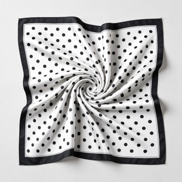 Frilivin - Lenço L32 Branco Preto
