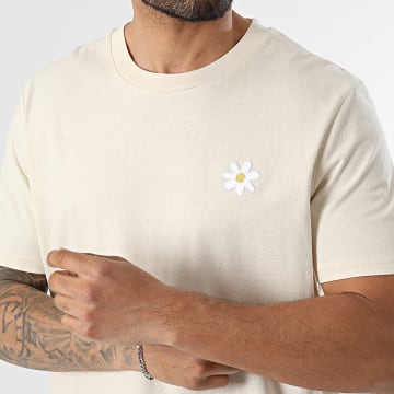 Luxury Lovers - Camiseta Oversize Daisy Embroidery Beige