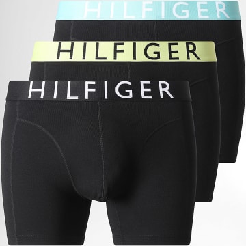 Tommy Hilfiger - Lot De 3 Boxers 3754 Noir Jaune Bleu Clair