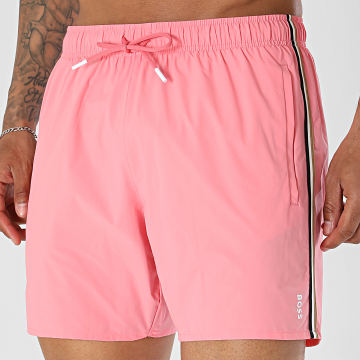 BOSS - Swim Short Banded Iconic 50491594 Pink