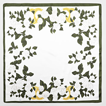 Frilivin - Halstuch L14 Hellbeige Grün Floral