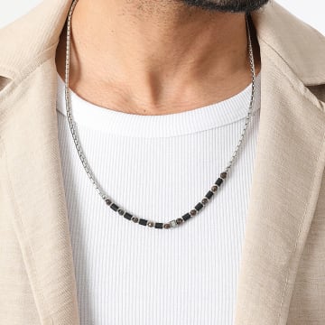 Frilivin - Necklace 324 Silver Black