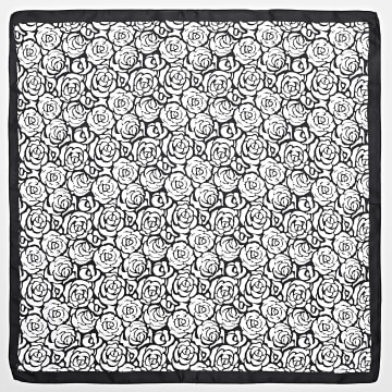 Frilivin - Halstuch L15 Schwarz Weiß Floral