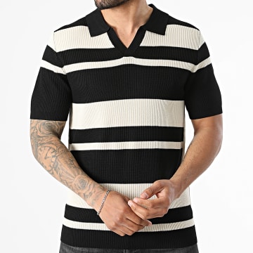 Frilivin - Polo Manga Corta Texturizada 761 Beige Negro