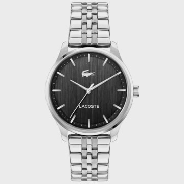 Lacoste - Horloge Lissabon Logo Krokodil Zilver Zwart