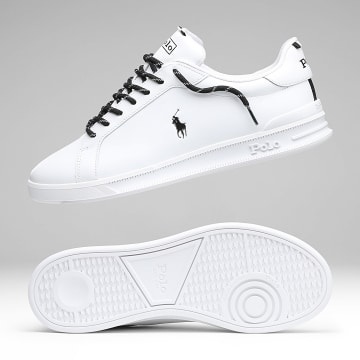 Polo Ralph Lauren - Zapatillas Heritage Court II White Black x SUPERLACED Trek Noir