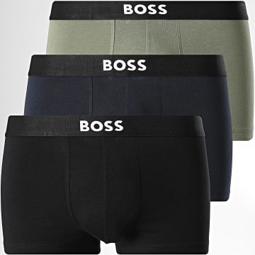 BOSS - Pack de 3 Boxers One 50555054 Negro Azul Marino Verde Kaki