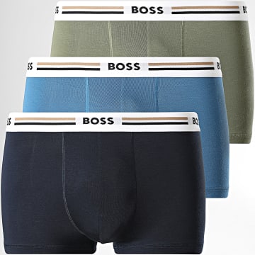 BOSS - Pack de 3 Boxers Revive 50492200 Azul Marino Verde Kaki Azul Rey