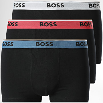 BOSS - Pack de 3 bóxers Power 50554693 Negro Gris Rojo Azul