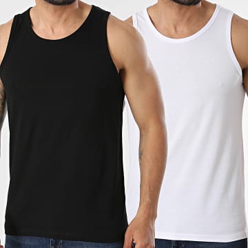 Jack And Jones - Pack de 2 Tops Henry Branco Preto