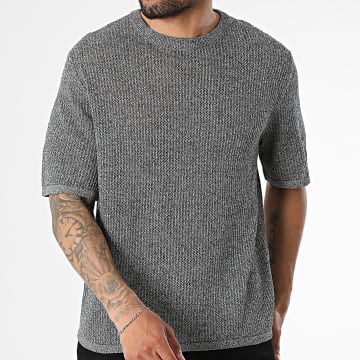 Jack And Jones - Camiseta Calada Cassis Gris Jaspeado