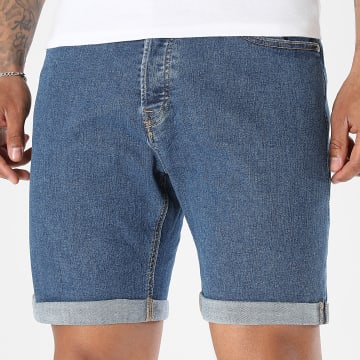 Jack And Jones - Calção Jean Regular Fit Rick Original Azul Denim