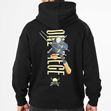One Piece - Hoodie Relaxed Vertical Zoro Black Yellow