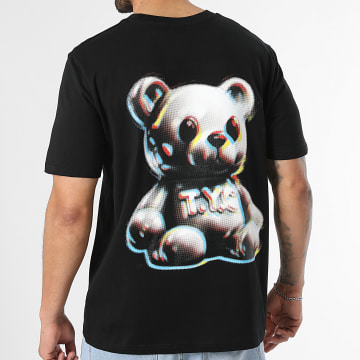 Teddy Yacht Club - Camiseta Oversize Large Anaglyphe Negro