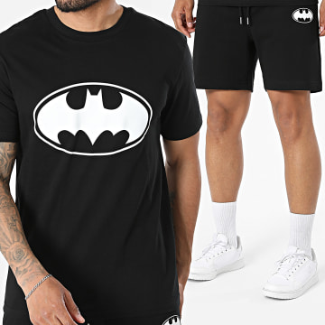 Batman - Ensemble Tee Shirt Et Short Jogging Big Front Noir Blanc