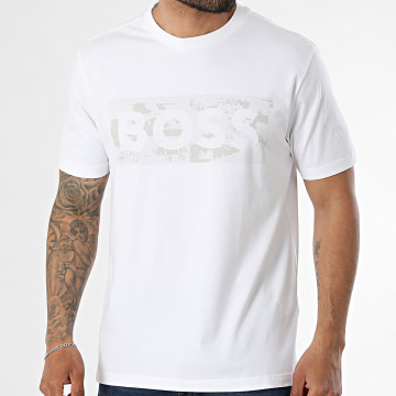 BOSS - T-Shirt Globe Logo Pattern 50559363 Weiß
