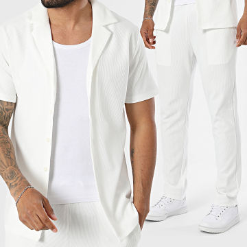 Fusional - Tracksuit Short Sleeve Shirt And Jogger Trouser 183 Light Beige