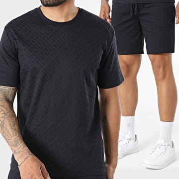 BOSS - Co-ord Set T-Shirts En Casual Shorts Relax 50535741 50535739 Marineblauw