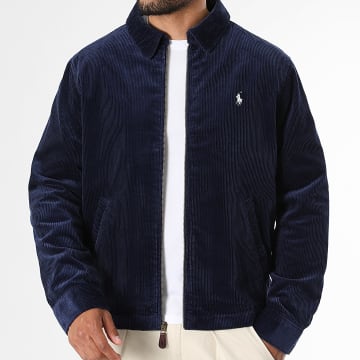 Polo Ralph Lauren - Veste Zippée En Velours Côtelé Original Player Bleu Marine