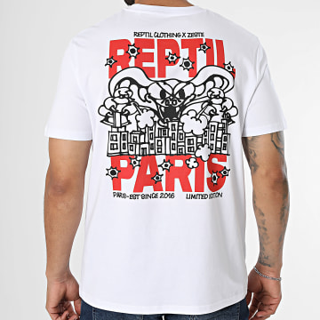 Reptil Clothing - Tee Shirt Oversize Large Reptil Paris Blanc