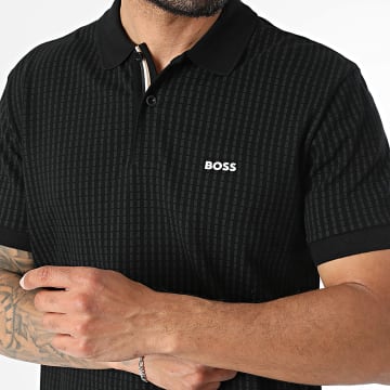 BOSS - Polo Manga Curta Birdie 3 50559355 Preto Cinza Antracite