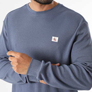Calvin Klein - Sweat Crewneck Waffle EM217 Bleu Marine