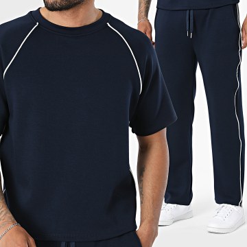 Classic Series - Conjunto Camiseta y Pantalón chándal con Rayas 262 Azul Marino