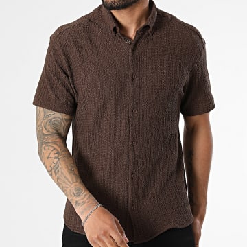 Classic Series - Camisa Manga Corta Texturizada 166 Marrón