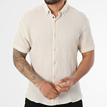 Classic Series - Camisa Manga Corta Texturizada 166 Beige