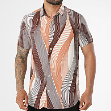Classic Series - Camisa de Manga Corta 161 Blanco Camel Marrón