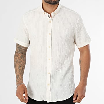 Classic Series - Camisa Manga Corta Texturizada 162 Beige Claro