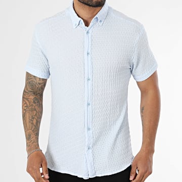 Classic Series - Chemise Manches Courtes Texturée 167 Bleu Clair