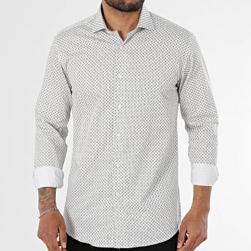 Classic Series - Chemise Manches Longues 003 Blanc Vert Kaki