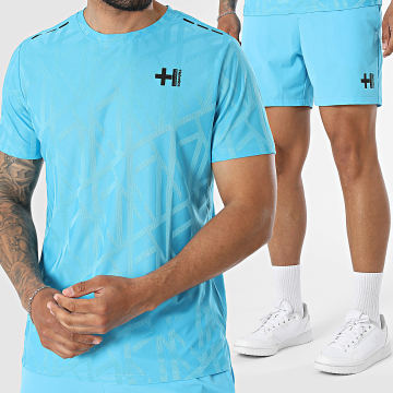 Helvetica - Conjunto T-Shirt E Calção De Treino Bolt 12 19 Azul Claro