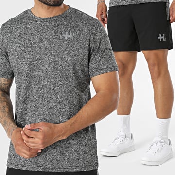 Helvetica - Conjunto T-Shirt E Calção de treino Usain 12 19 Preto Mesclado