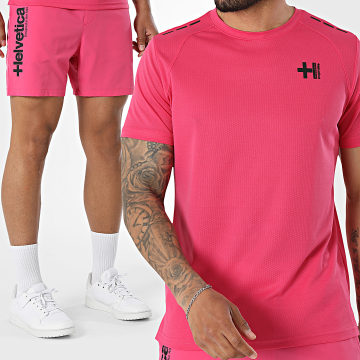 Helvetica - Conjunto T-Shirt E Calção De Treino Lewis 33 19 Rosa Fúcsia