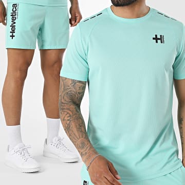 Helvetica - Conjunto T-Shirt E Calção de treino Lewis 33 19 Turquesa