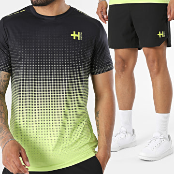 Helvetica - Conjunto T-Shirt E Calça de fato de treino Ivan 12 19 Preto Lima Verde