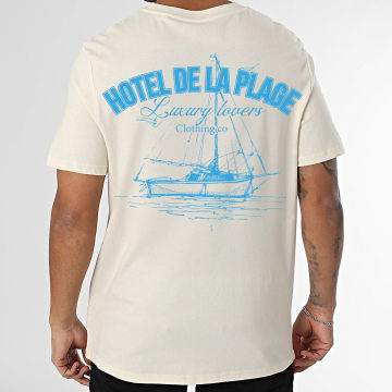Luxury Lovers - Camiseta Oversize Hôtel De La Plage Beige