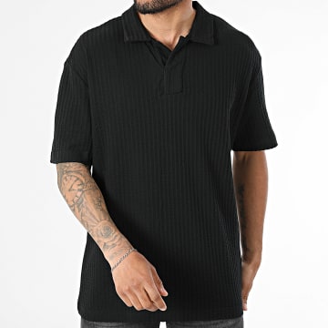 Only And Sons - Polo Kurzarm Texturiert Austin Schwarz